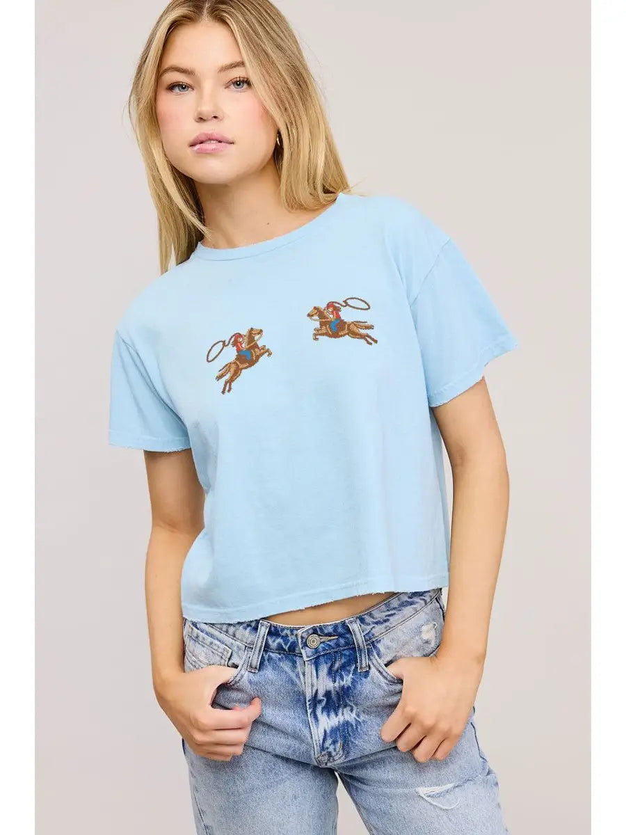 Rope 'Em Tee / Light Blue