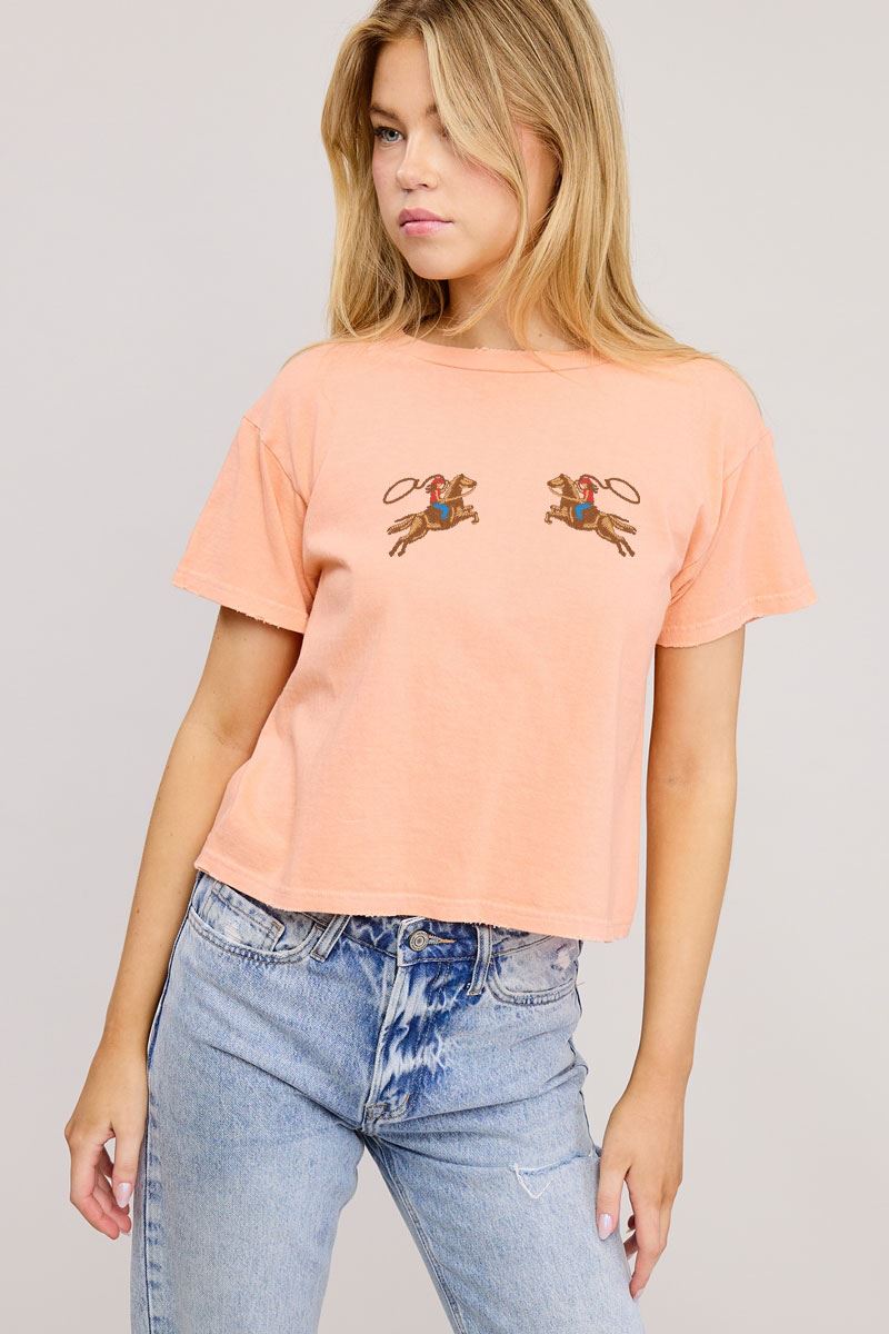 Rope 'Em Tee / Peach