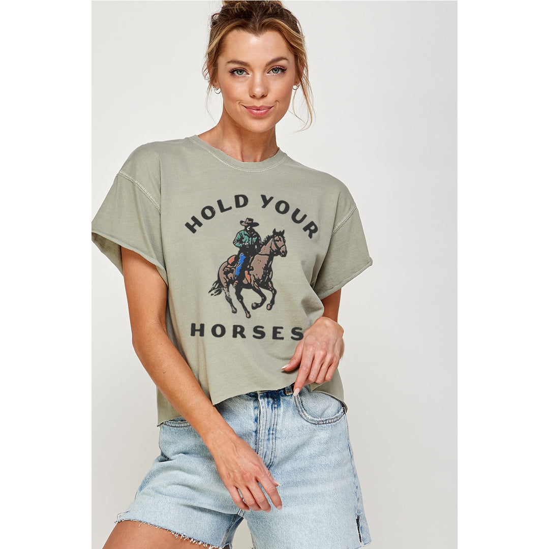 Hold Your Horses Crop Tee