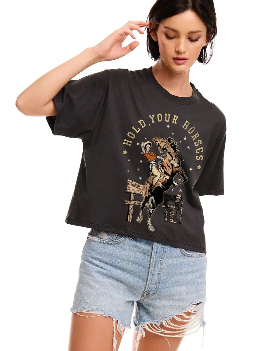 Hold Your Horses Tee / Black