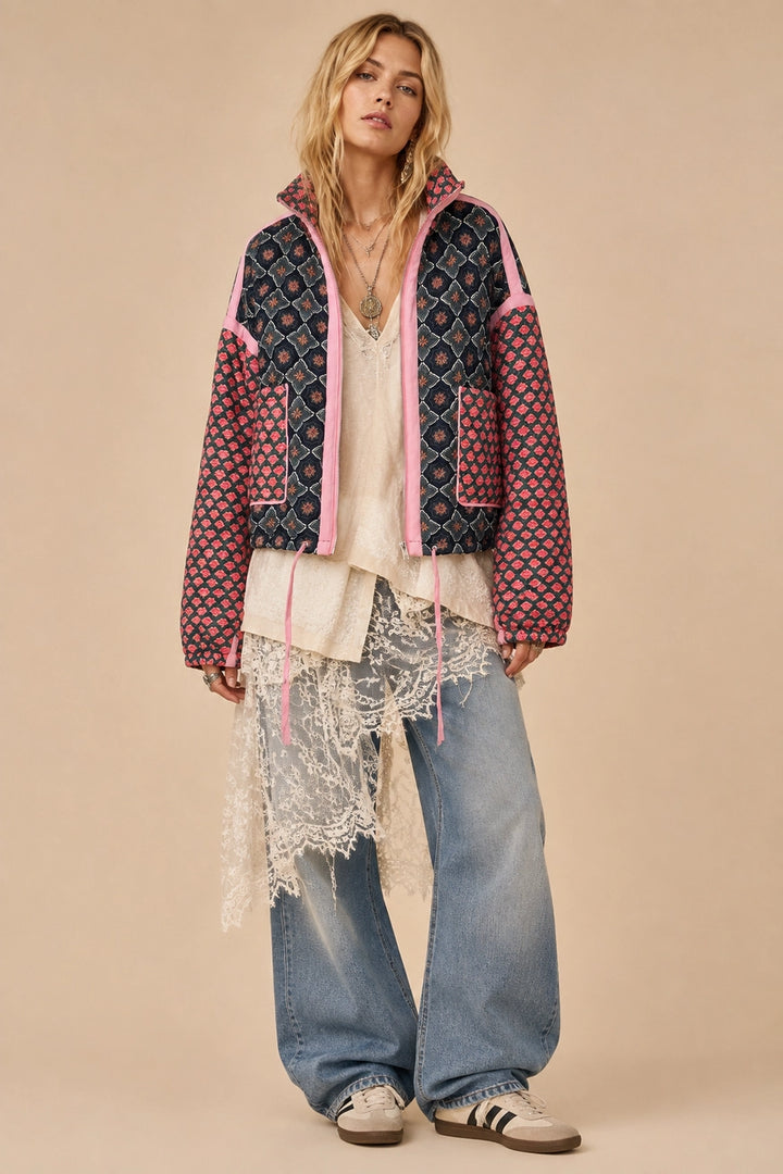 Mae Quilted Jacket / Rose Garden