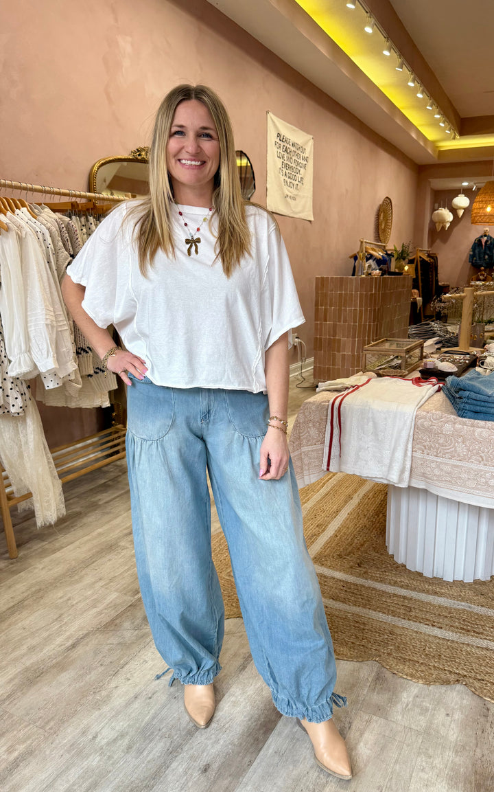 We The Free Lotus Balloon Jeans / Bijou Blue