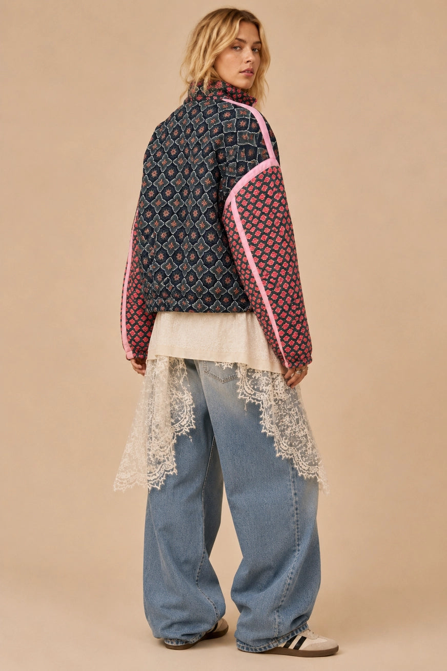 Mae Quilted Jacket / Rose Garden