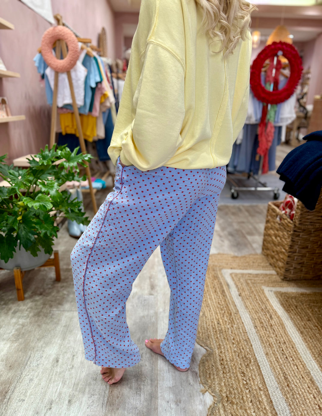 Free People Be Mine Pants / Blissful Blue Combo