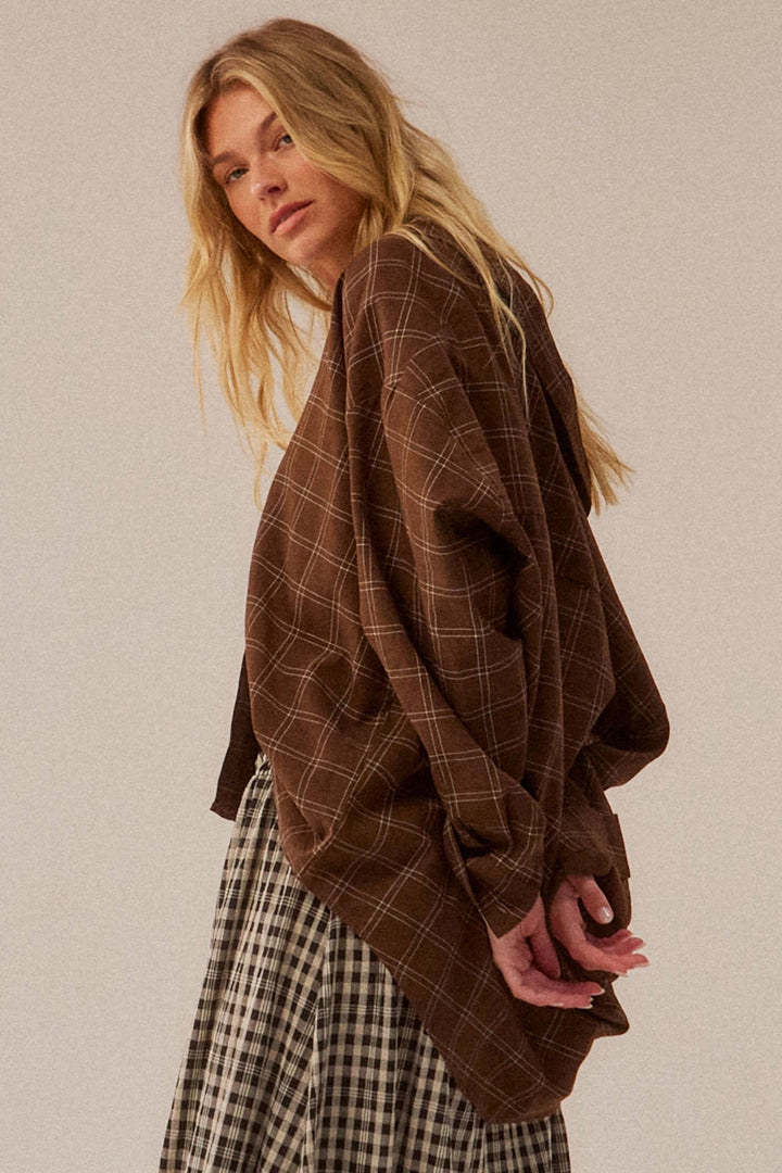 Ember Plaid Top