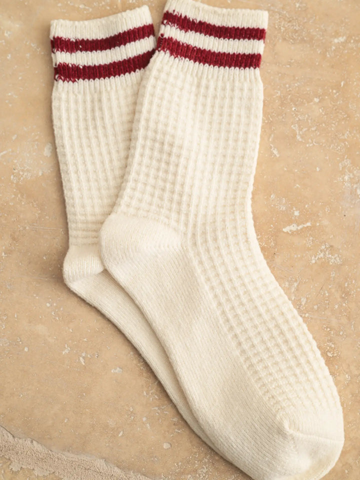 Waffle Stripe Socks