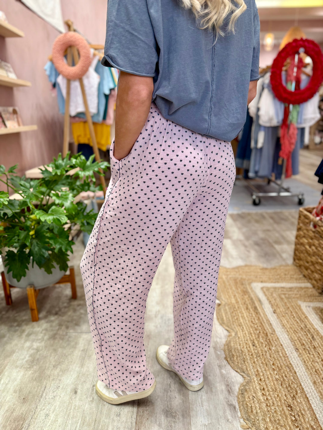 Free People Be Mine Pants / Mauve Chalk Combo