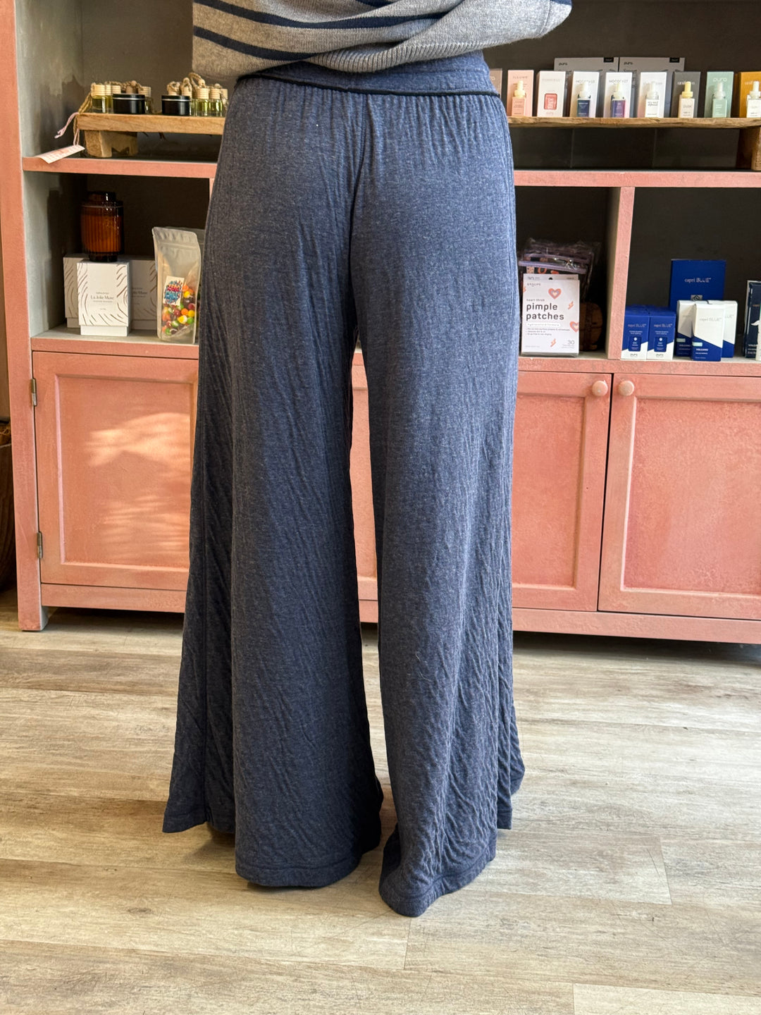 FP Wait A Minute Wide-Leg Lounge Pants / Navy Heather