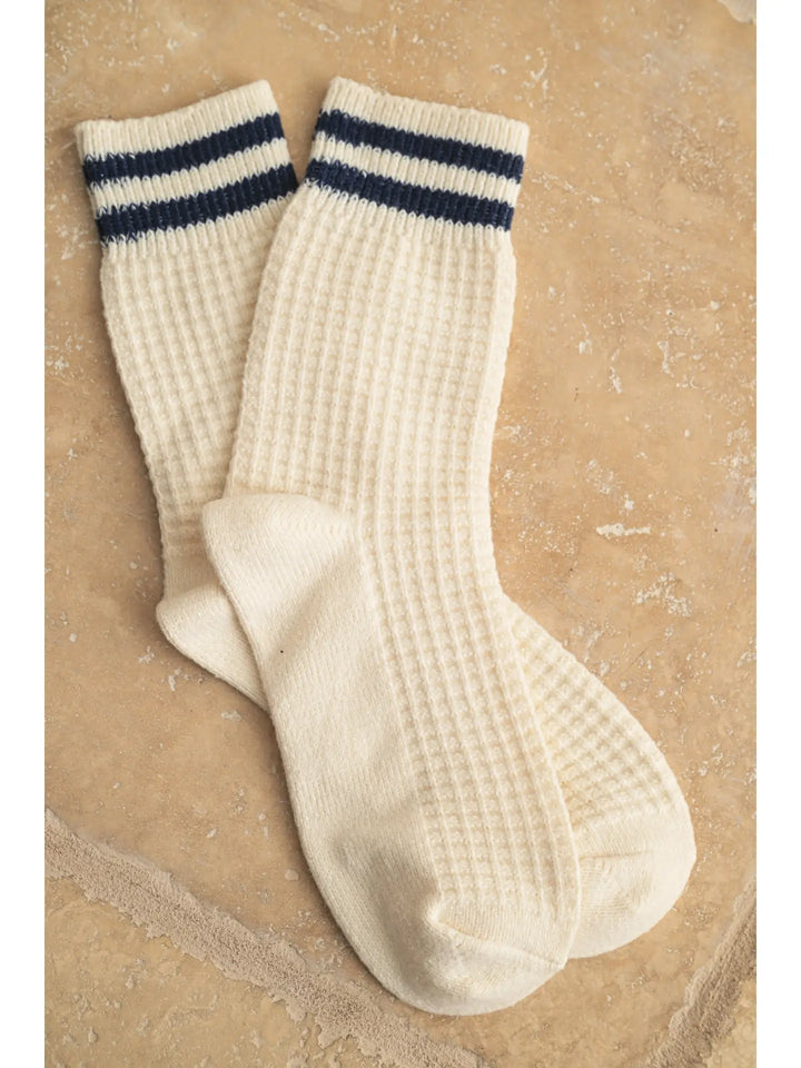 Waffle Stripe Socks