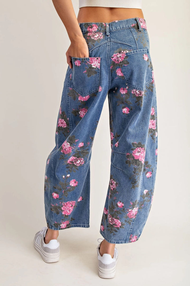 Blossom Barrel Jeans