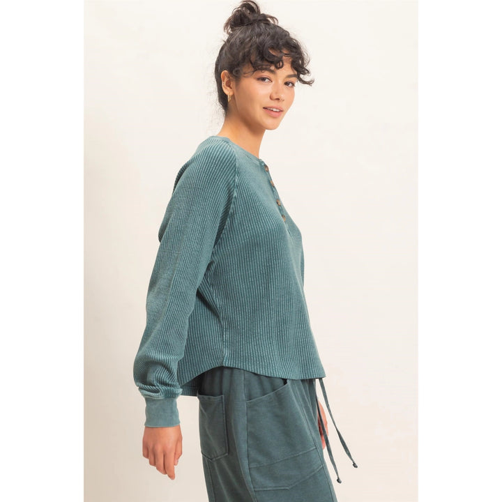 Joey Henley Longsleeve / Dark Teal