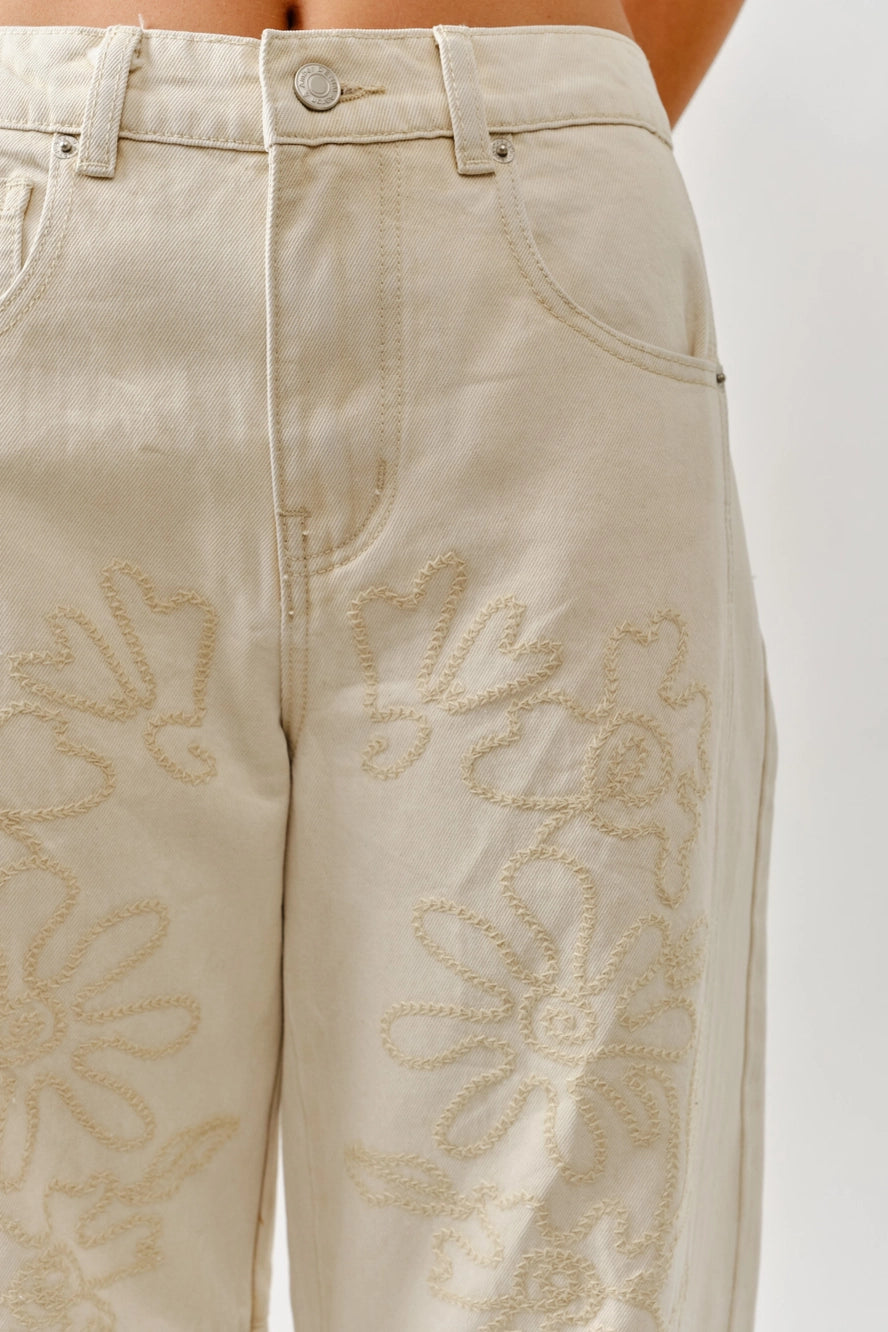 Sol Barrel Jean / Beige