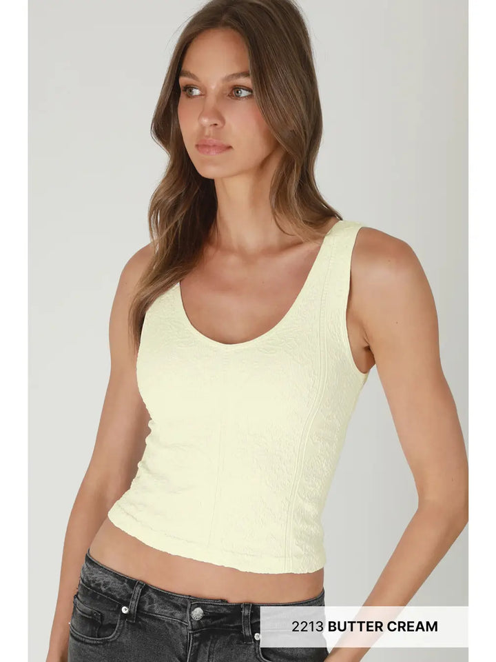 Reversible Lace Textured Top