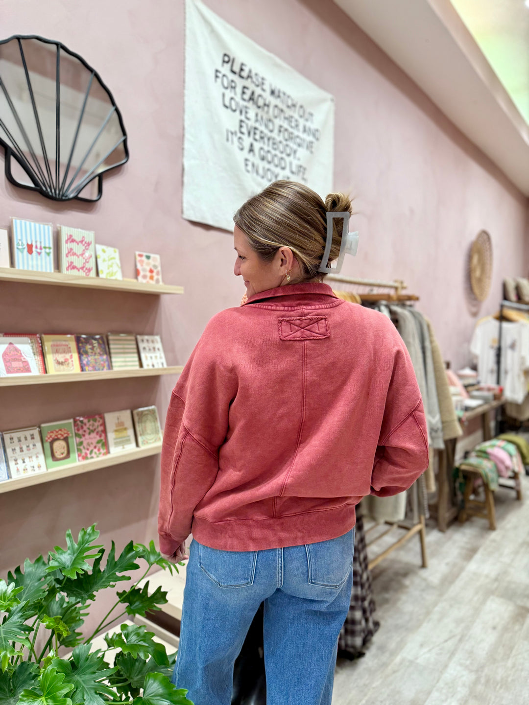 We The Free Timeless Pullover / Salsa