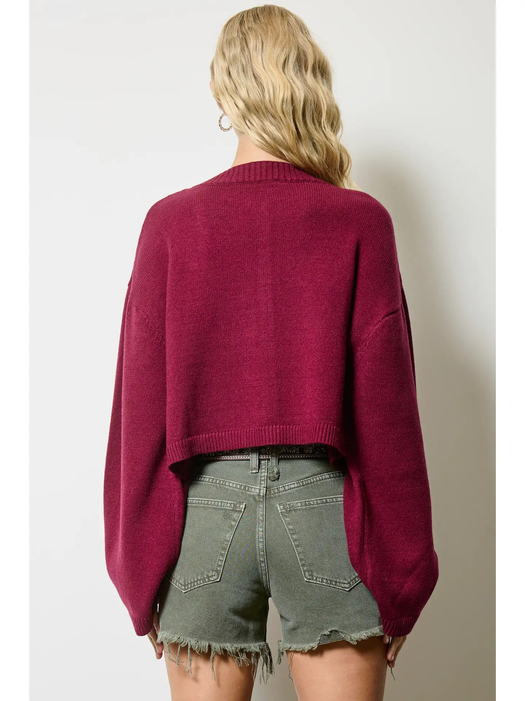 Hazel Cardigan / Cranberry
