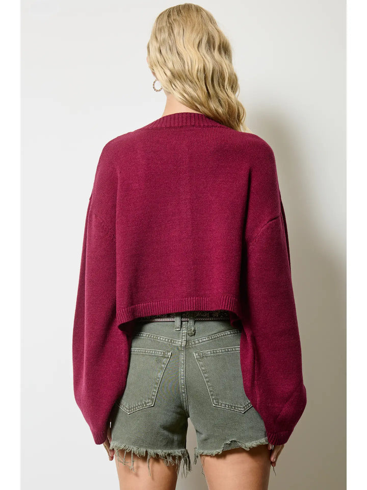 Hazel Cardigan / Cranberry