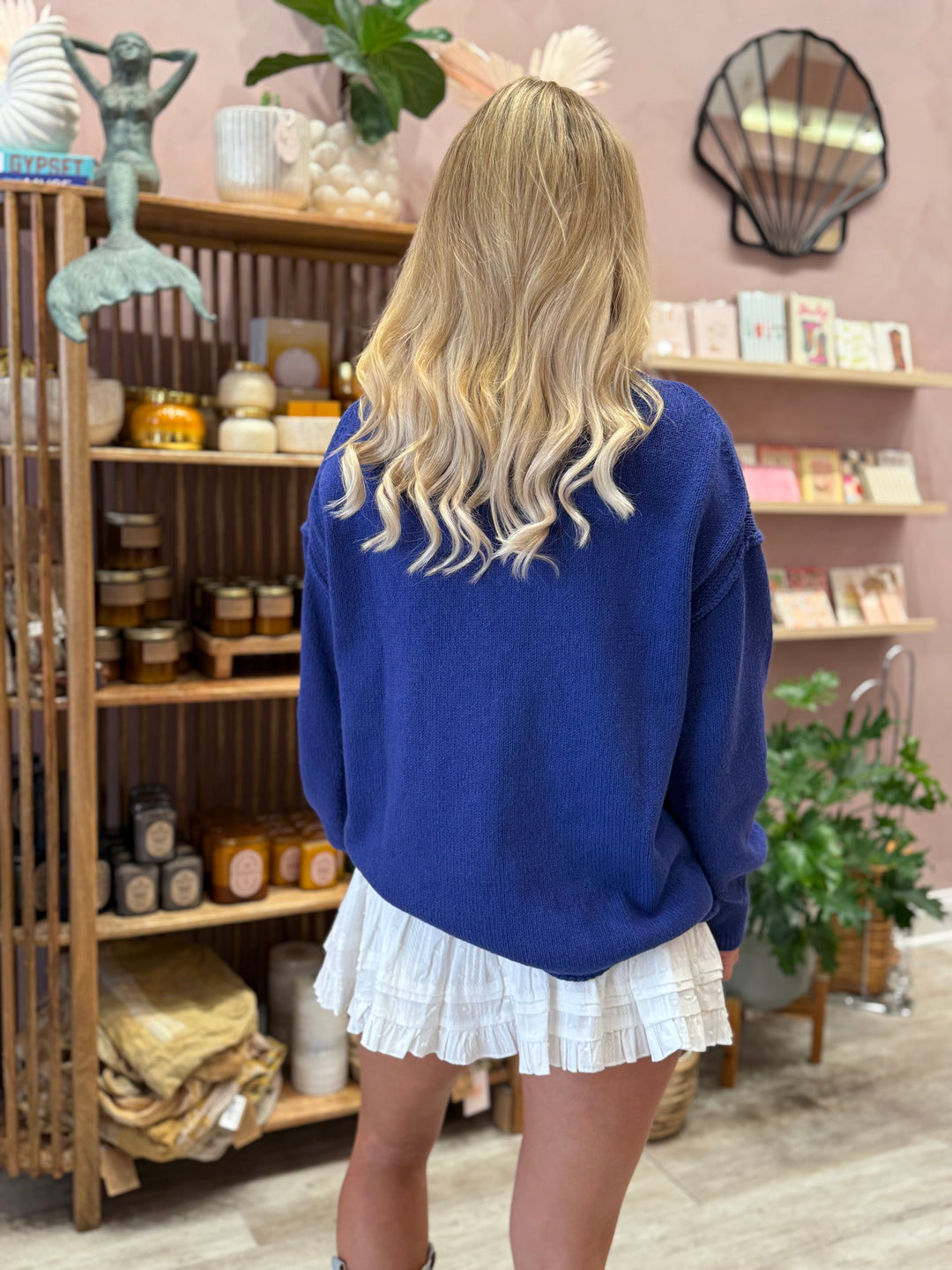 WTF Torres Roll Neck Sweater / Skipper Blue