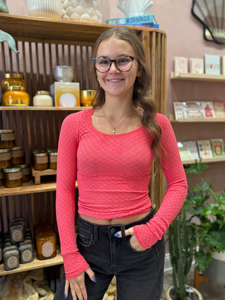 Free People Love Letter Longsleeve / Tart Berry