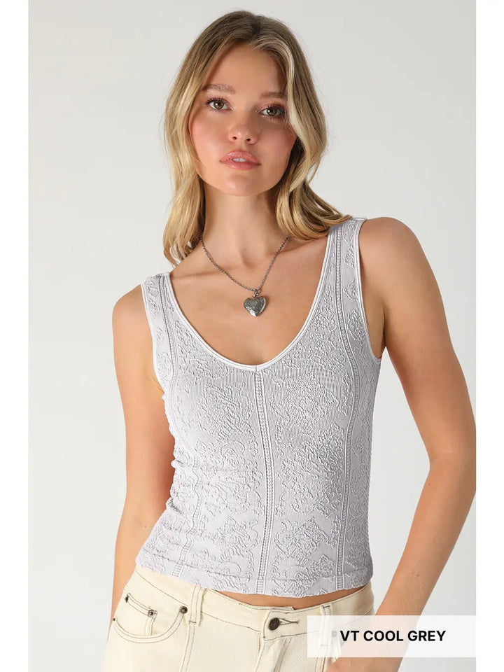 Vintage Reversible Textured Top