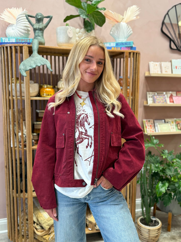 We The Free Blair Vegan Suede Jacket / Dionysus