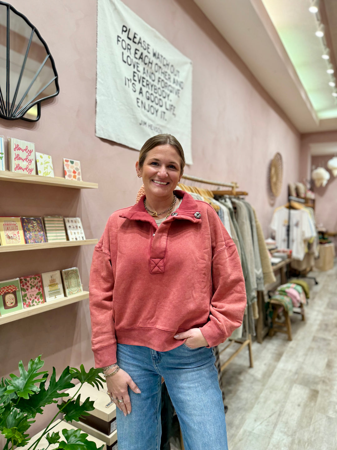 We The Free Timeless Pullover / Salsa