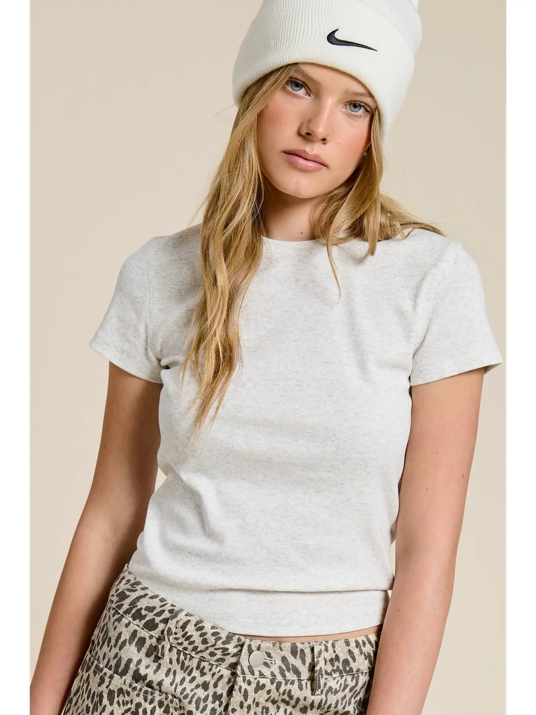 The Crew Tee / Heather Grey