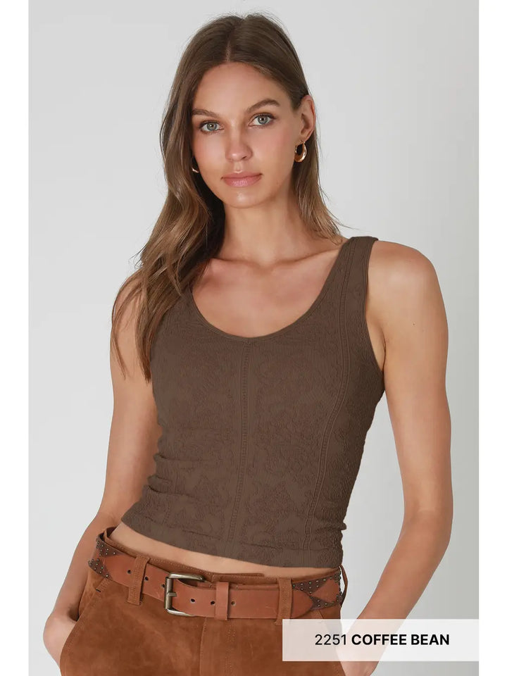 Reversible Lace Textured Top