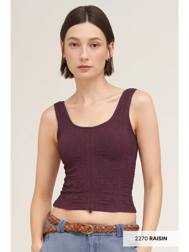 Reversible Lace Textured Top