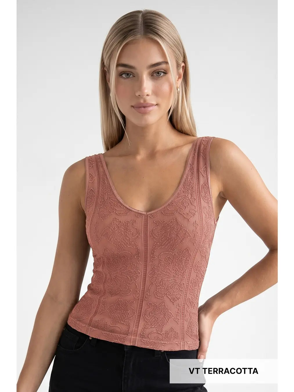 Vintage Reversible Textured Top