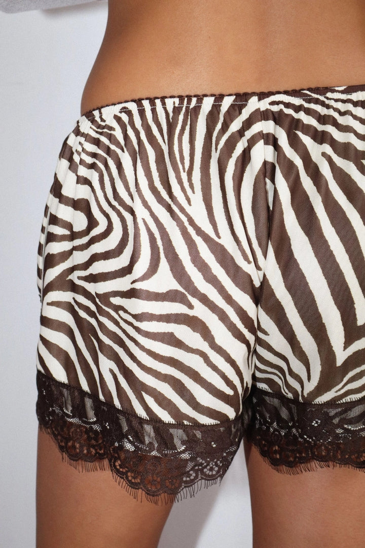 Zebra Lace Shorts
