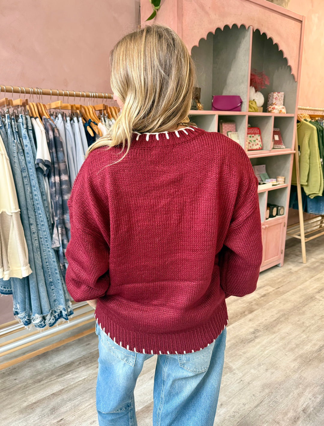 Rodeo Sweater / Cherry
