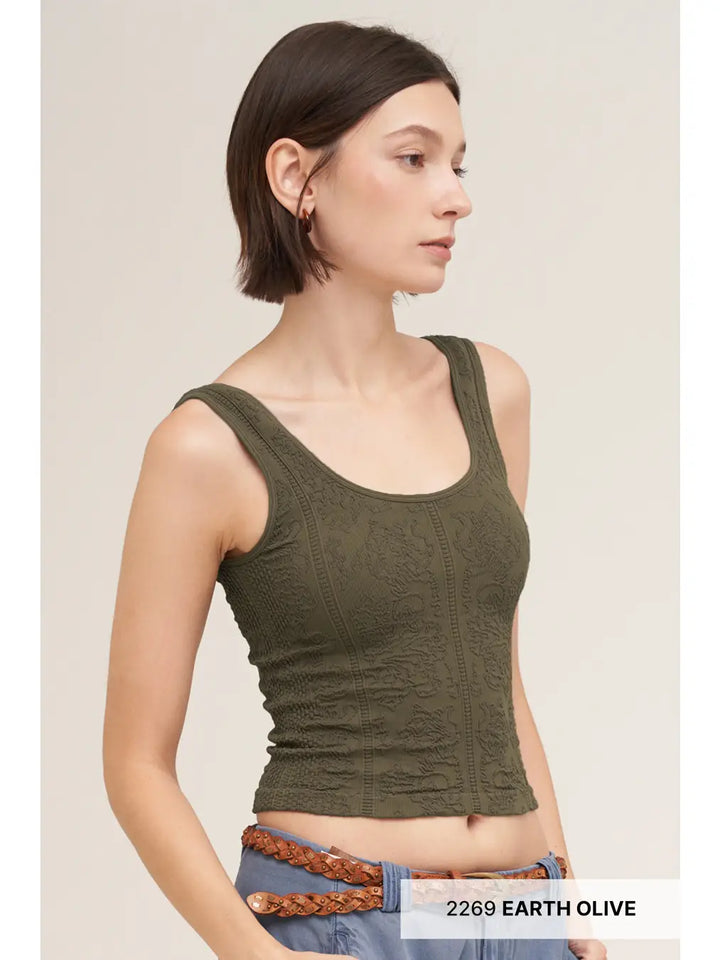Reversible Lace Textured Top