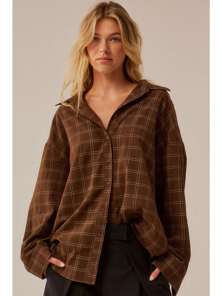 Ember Plaid Top