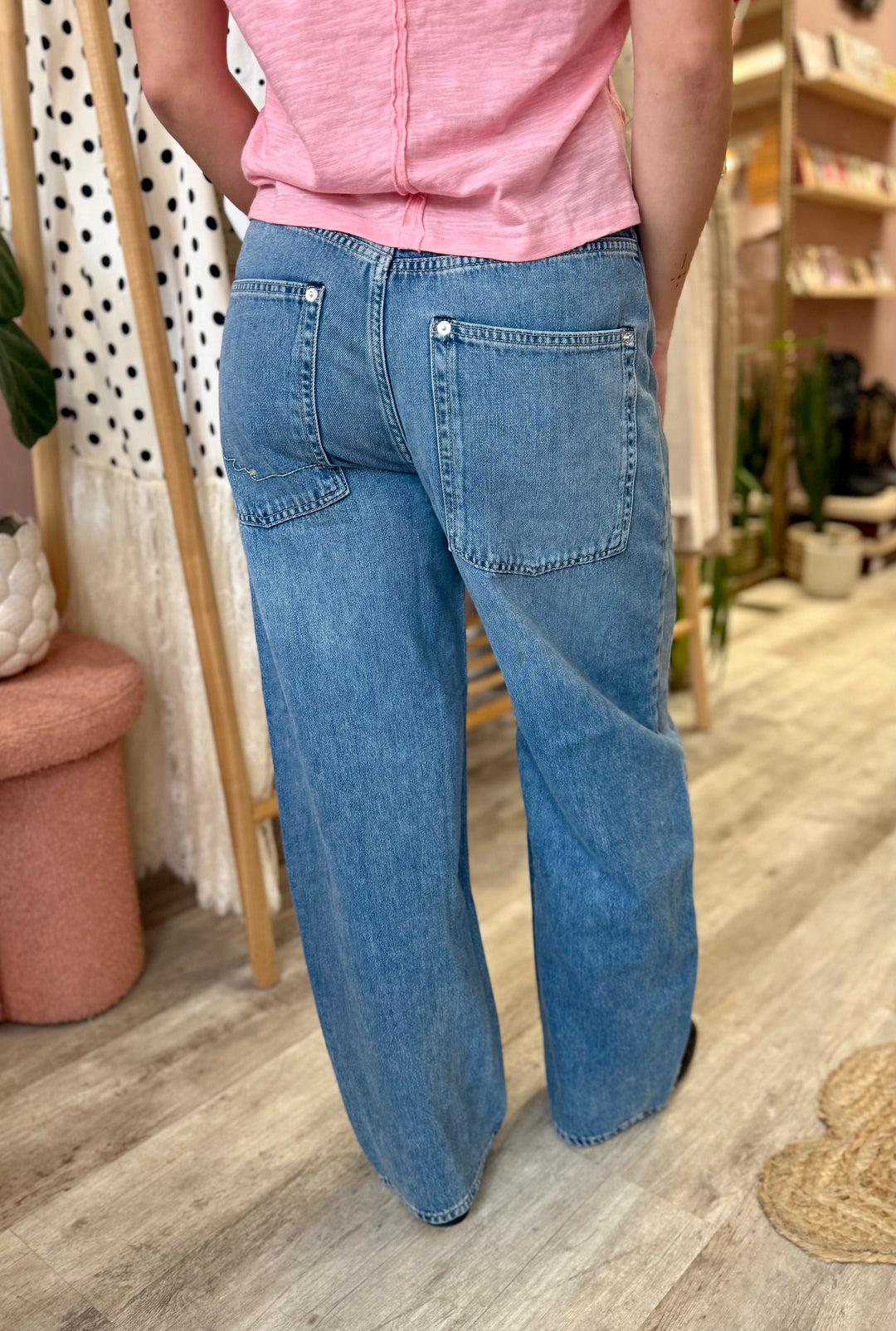 We The Free Truro Baggy Puddle Jeans / Water Stoned Blue