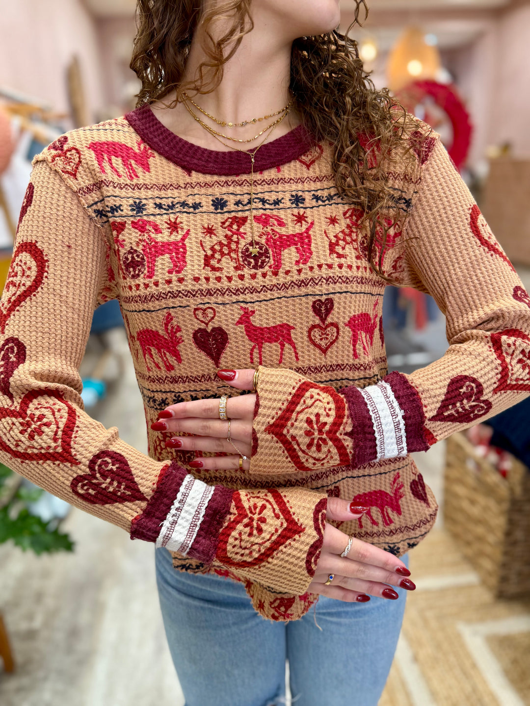 We The Free Blissful Layering Tee / Latte Combo