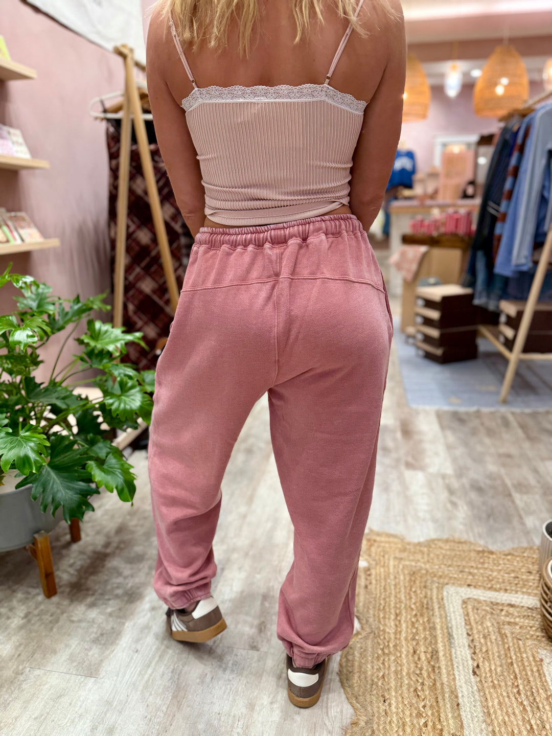 Free People Slow It Down Joggers / Rose Dawn