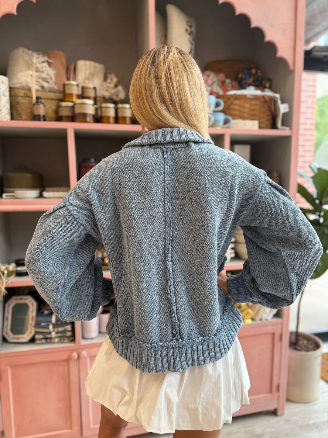 We The Free Cute In This Cardi / Dusty Blue