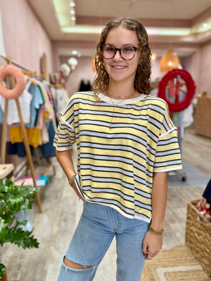 We The Free Clean Rugby Tee / Yellow Combo