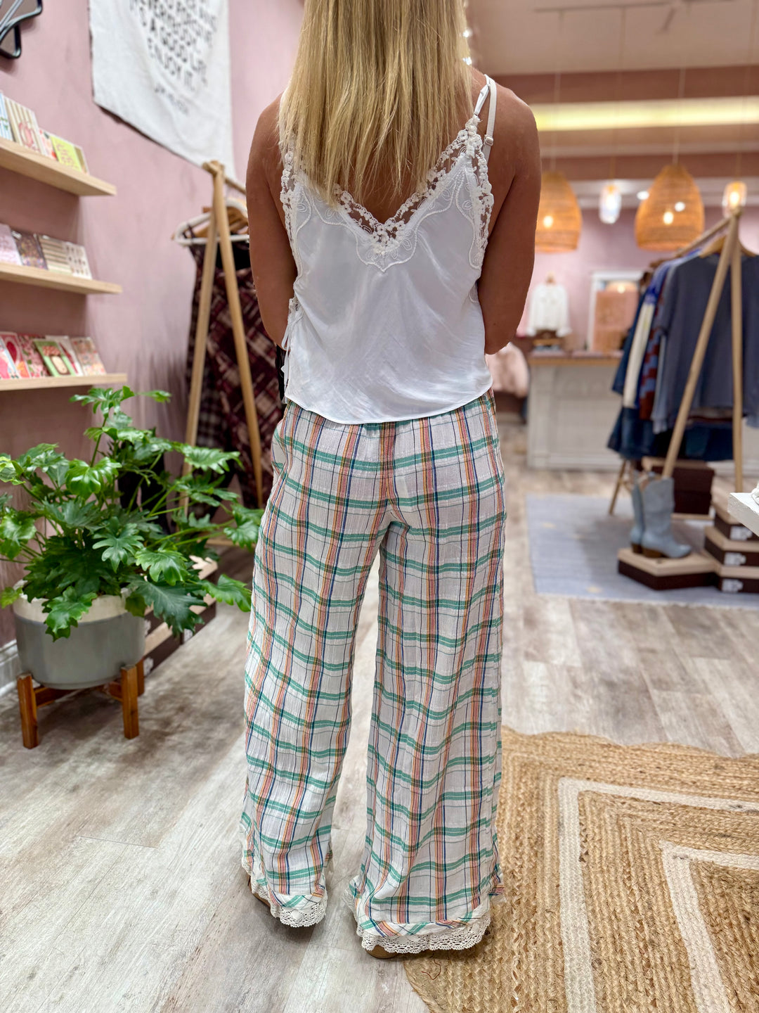 Free People Hour Glass Wide Leg / Ivory Combo