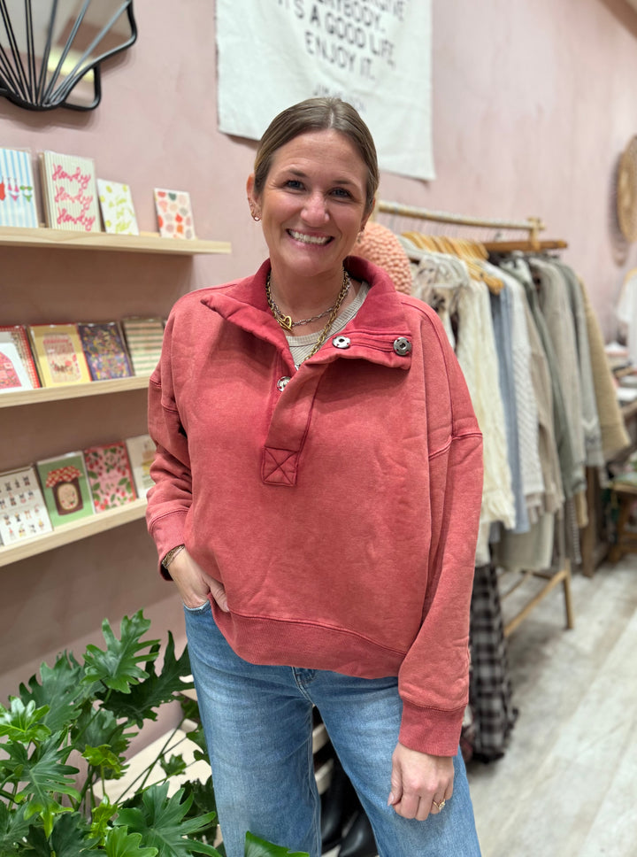 We The Free Timeless Pullover / Salsa