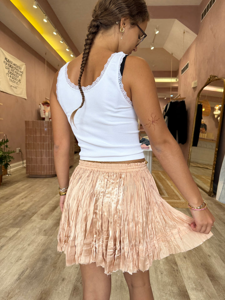 FP One Third Charm Shine Mini Skirt / Blush