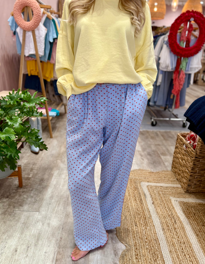 Free People Be Mine Pants / Blissful Blue Combo