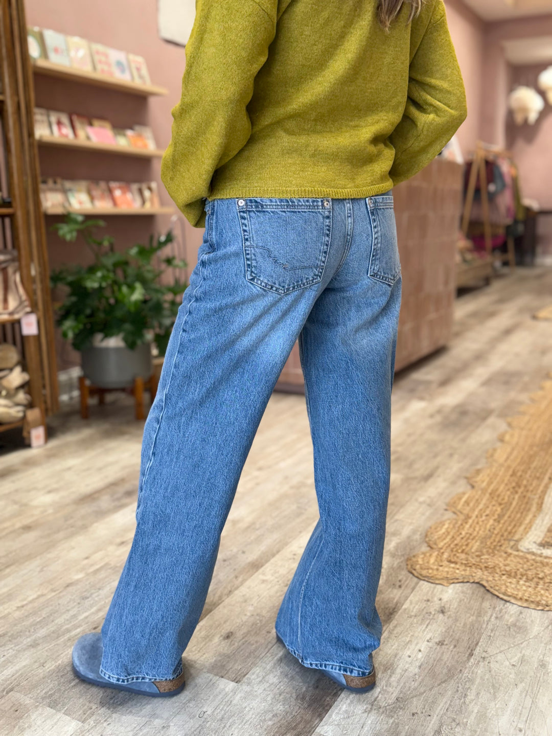 We The Free Tennessee Low-Rise Boyfriend Jeans / Cowboy Romance