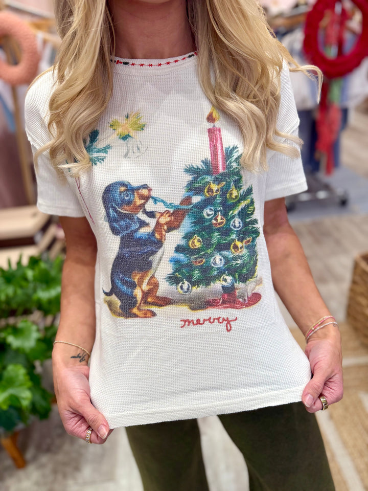 We The Free Merry Meowy Tee / Ivory Combo