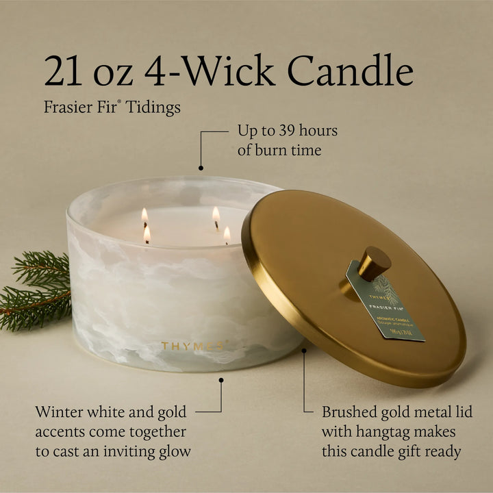 Frasier Fir Tidings 4-Wick Statement Candle