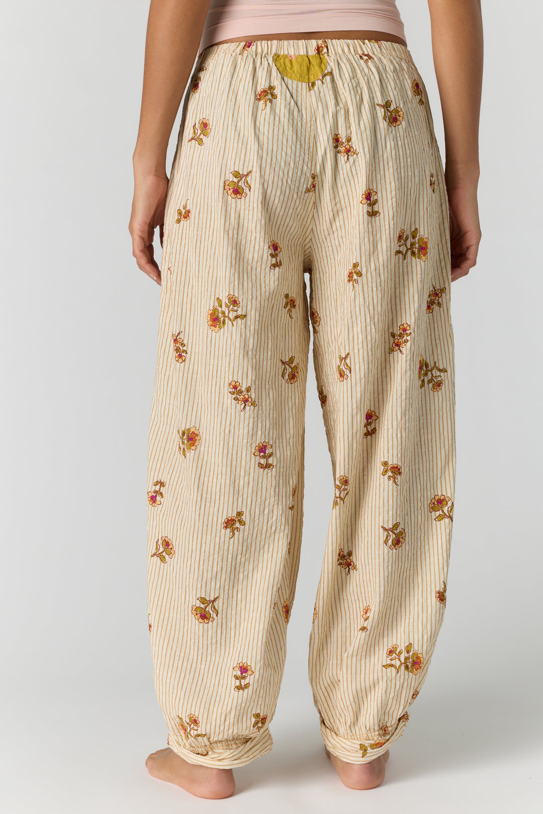 Free People On Repeat Drawstring PJ Pants / Ivory Floral
