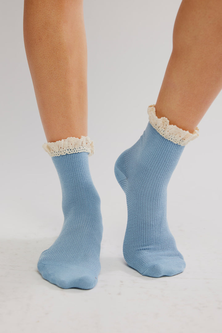 Ruffle Sock Pack / Turquoise