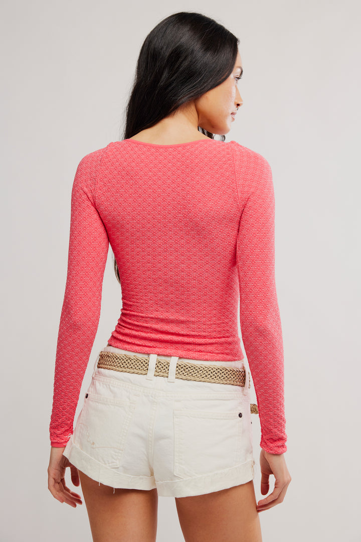 Free People Love Letter Longsleeve / Tart Berry