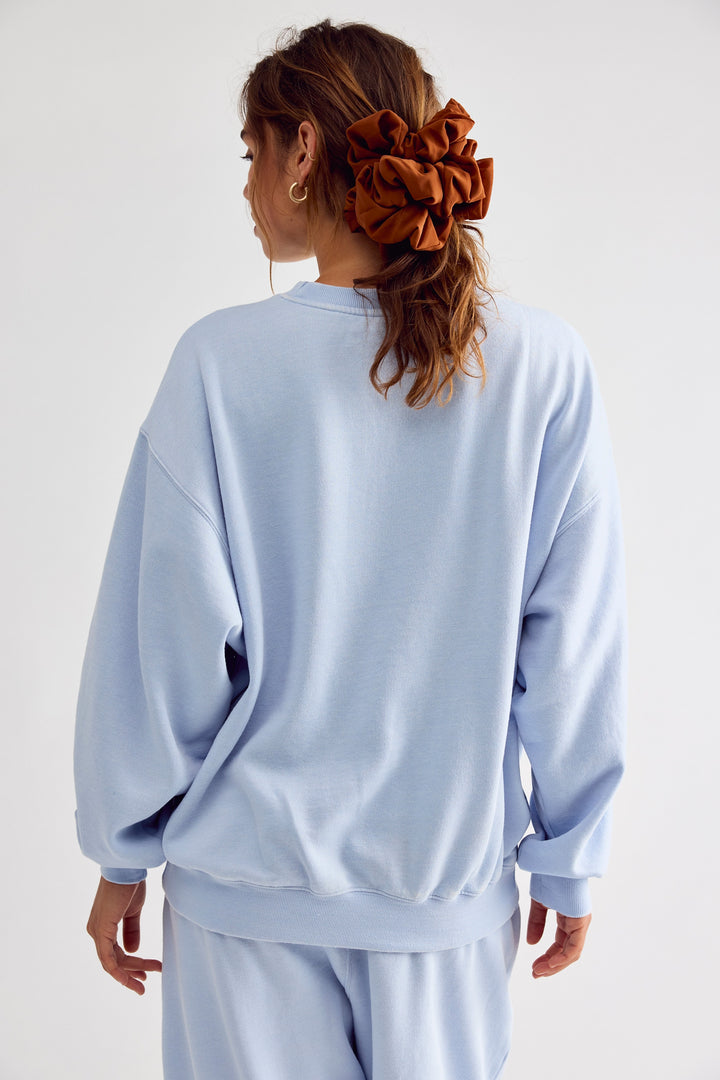 Free People Slow It Down Pullover / Peri Ice