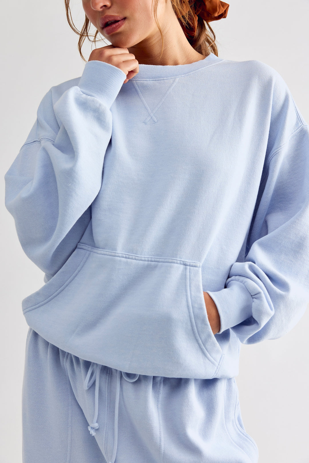 Free People Slow It Down Pullover / Peri Ice